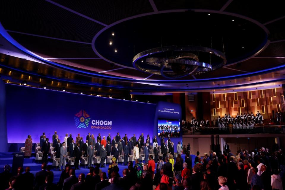 General view during the opening ceremony of the Commonwealth Heads of Government Meeting (Chogm) in Kigali, Rwanda (Dan Kitwood/PA) (PA Wire)