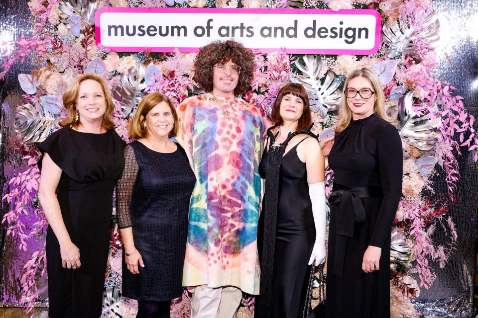 Andrea Author, Mary Kennedy, Machine Dazzle, Eileen Keane, and Elissa Auther at the Museum of Arts and Design's annual MAD Ball.