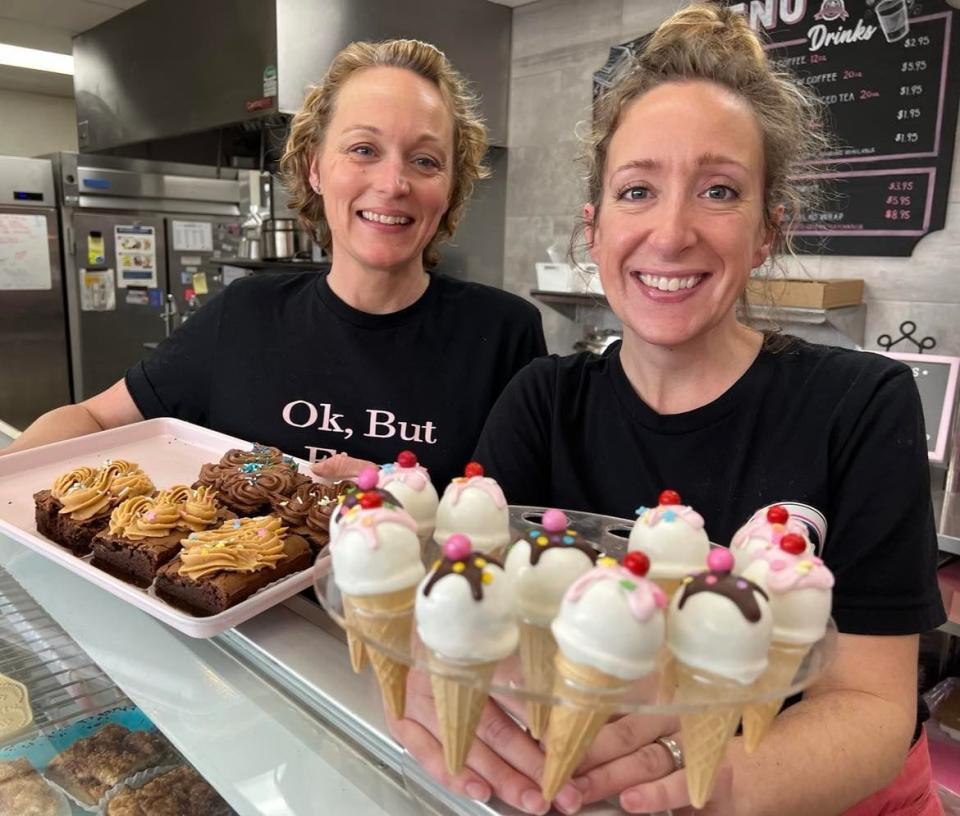 Donie Dennis, left, and Natasha Keel are co-owners of Sprinkle City Bakery, which relocated to a new, larger location in North Canton in early 2022.