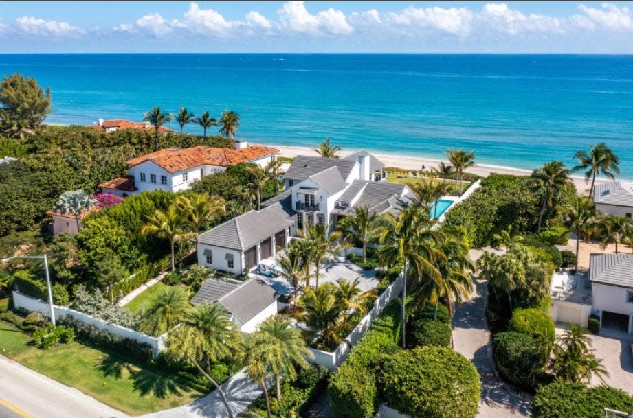 The home at 3565 N. Ocean Boulevard in the Town of Gulf Stream sold for $27.5 million in June 2022.