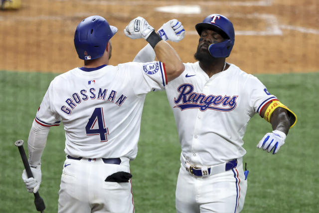 Rangers slugger Adolis García scratched from starting lineup with forearm  soreness - Yahoo Sports