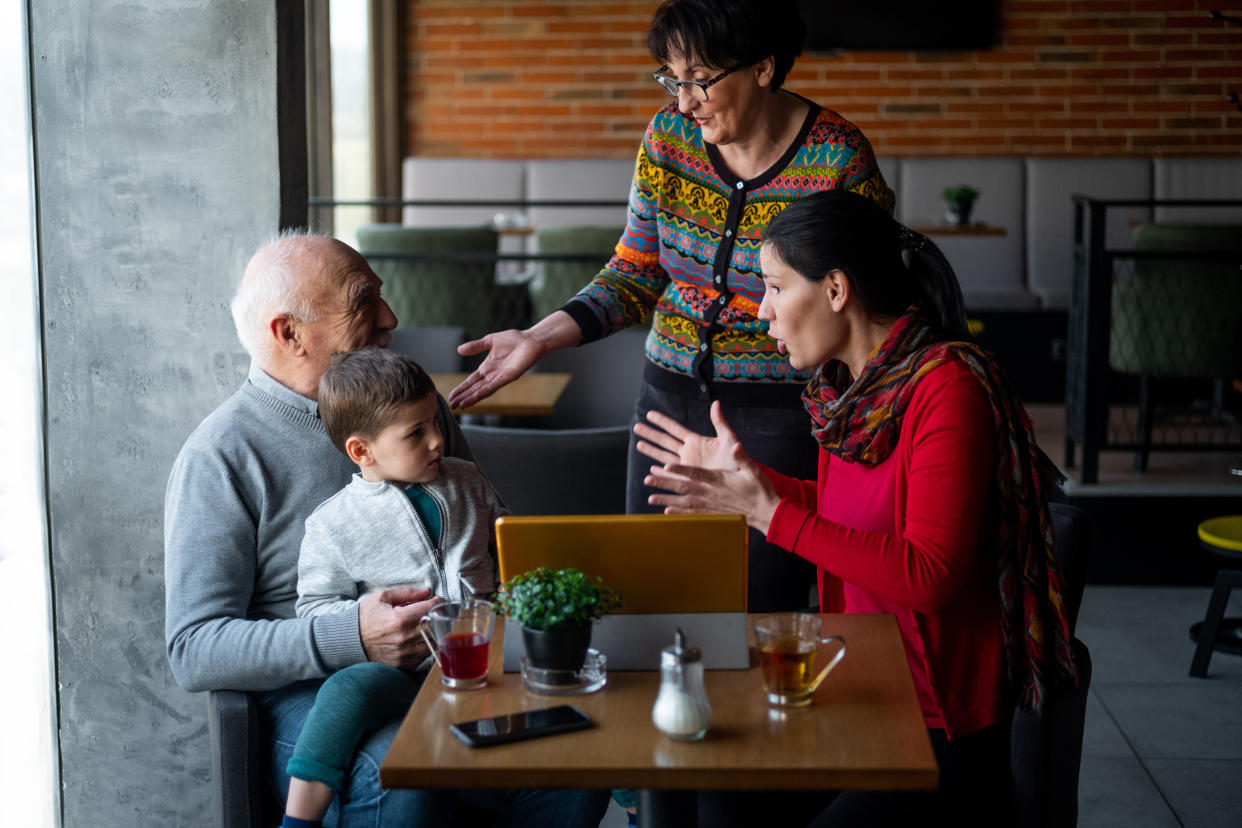 Family squabbles, whether about misbehaving kids or how much to spend on gifts, are all too common during the holidays. (Photo: freemixer via Getty Images)