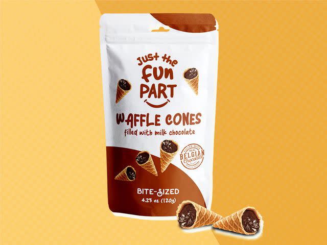 Just The Fun Part Bite-Sized Mini Waffle Cones Filled With Belgian Milk  Chocolate 