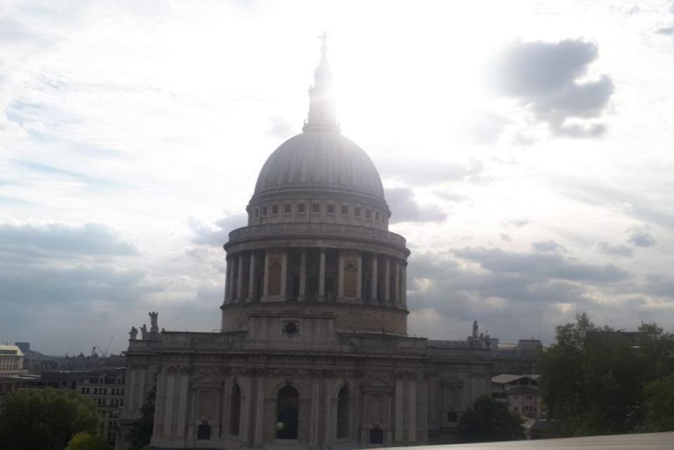 View from the One New Change roof terrace of St Paul’s Cathedral (ES/Kirk)