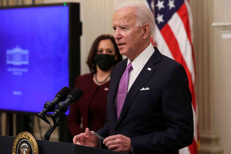 U.S. President Biden holds coronavirus response event at the White House in Washington