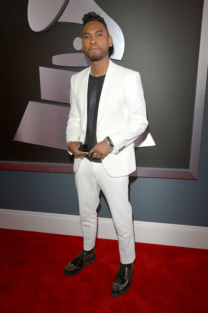 Miguel Jontel Pimentel arrives at the 55th Annual Grammy Awards at the Staples Center in Los Angeles, CA on February 10, 2013.