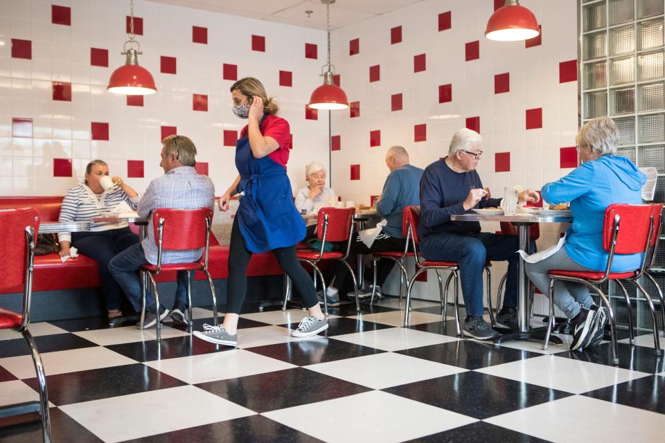 Since COVID-19 restrictions have eased, Goober's Diner has seen an uptick in customers.