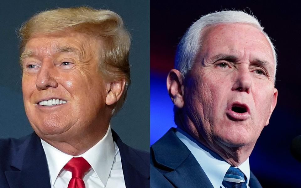 Donald Trump and Mike Pence speak at different events in Washington, July 26, 2022 - AP /AP 