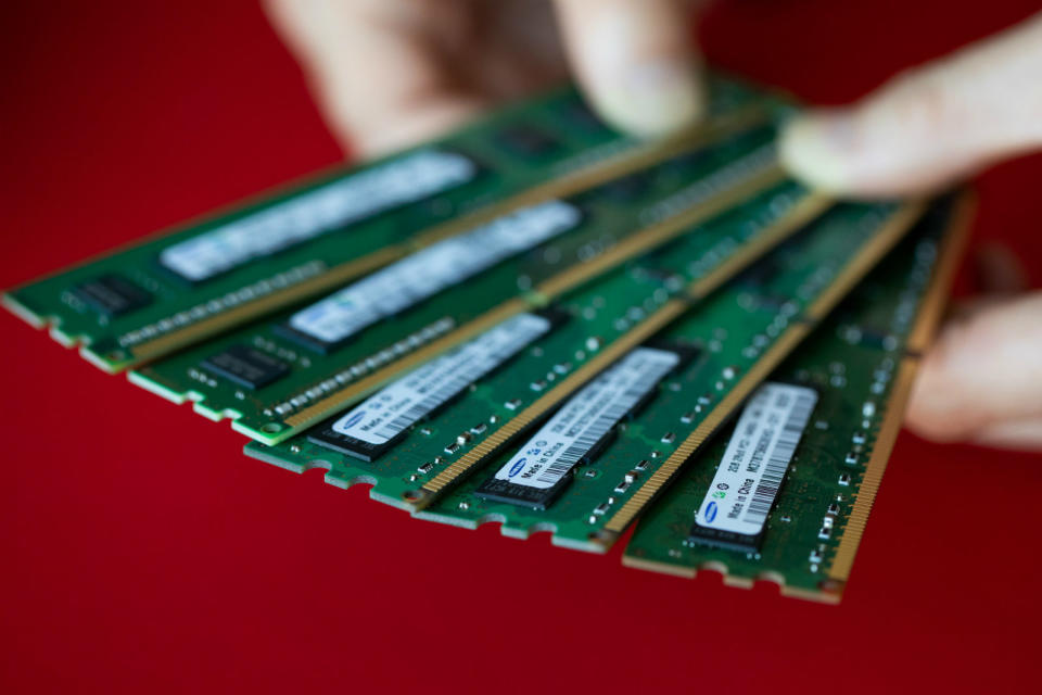 Samsung's chip division is its most lucrative, but memory chip prices arefalling and the company's overall operating profits are slipping