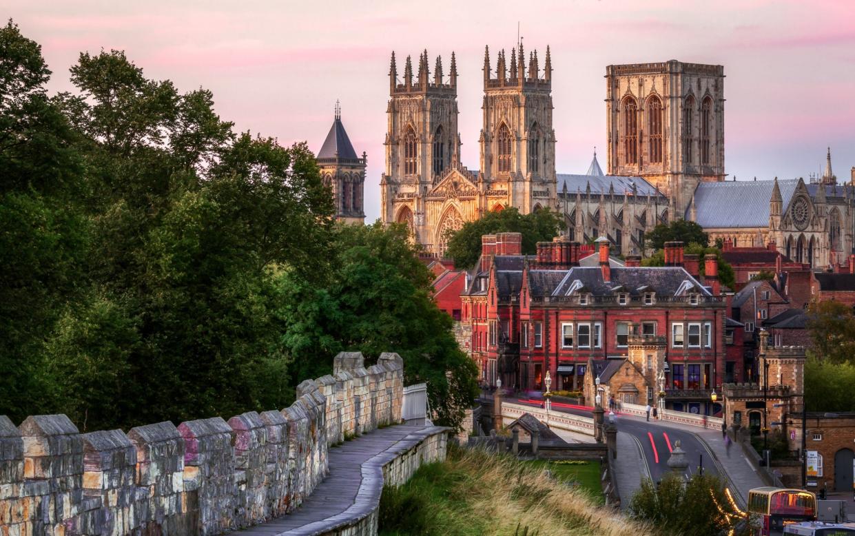 York City Wall, York Minster, York, England