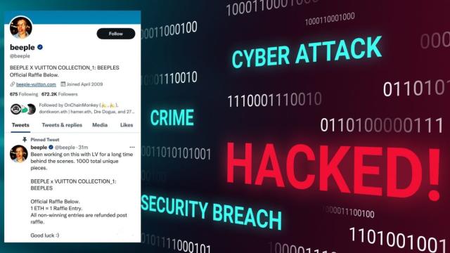 Threat actors take over Beeple's Twitter account to scam over