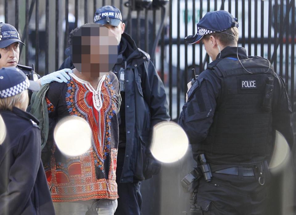 Police tasered and arrested the man after he entered the gates of Parliament (Reuters)