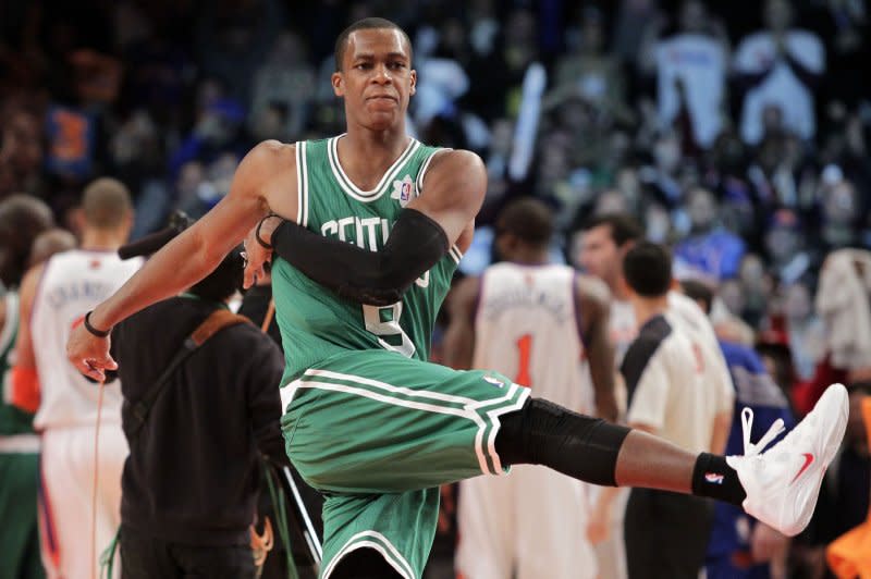 Four-time All-Star Rajon Rondo led the NBA in assists three times. File Photo by John Angelillo/UPI