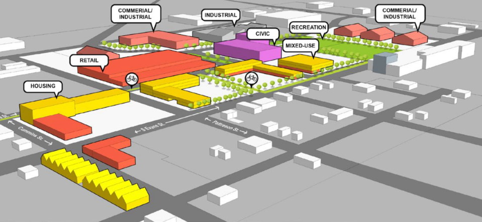 Commercial, light industrial, retail, housing, recreation and civic uses are envisioned in the redevelopment of the Tecumseh Products Co. site in the city of Tecumseh's Evans Street Corridor Plan.