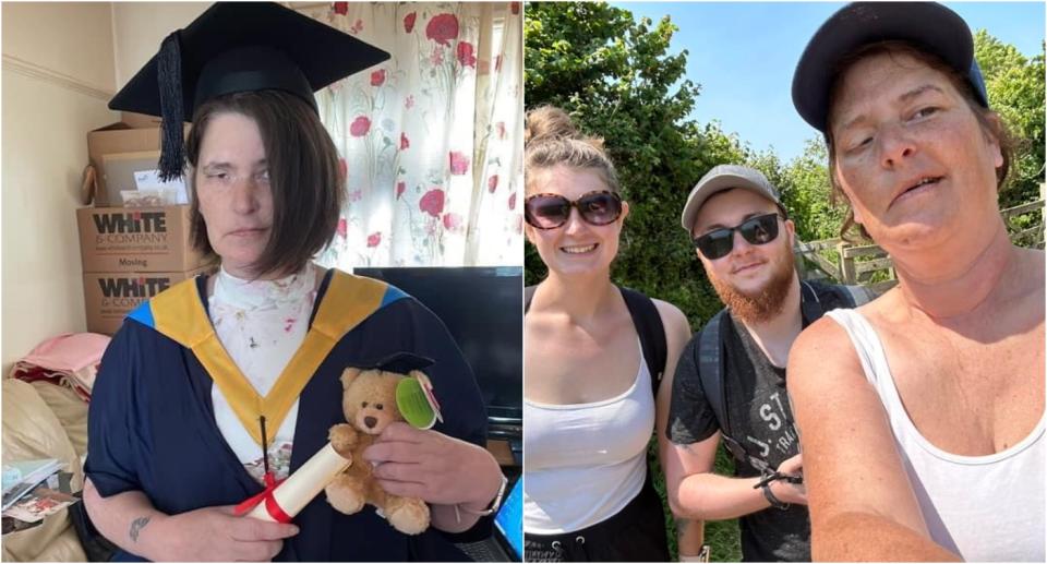 Clare has now graduated from university, and spends time with her family. (SWNS)