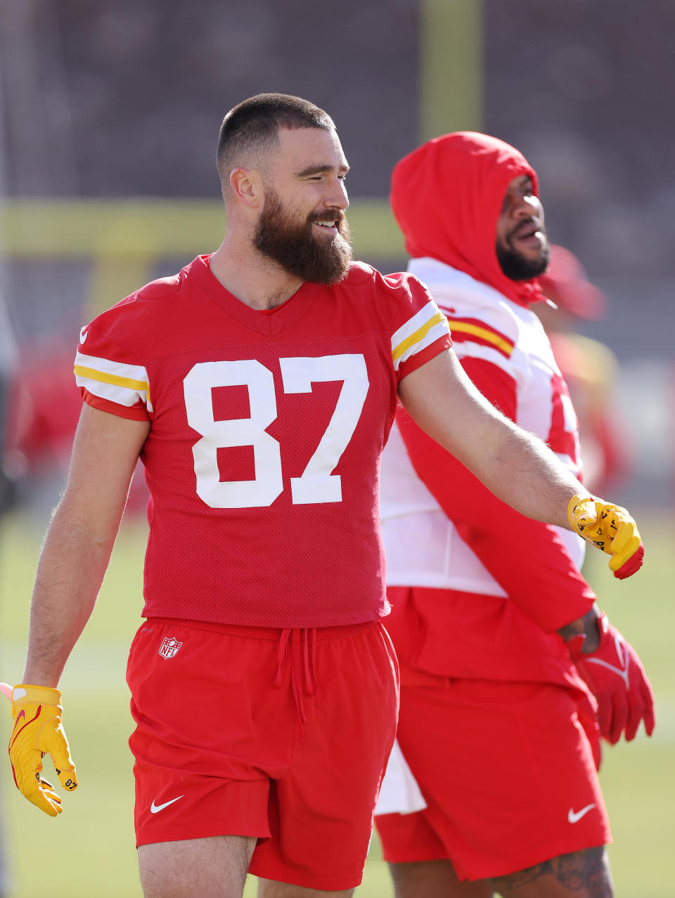 Closeup of Travis Kelce