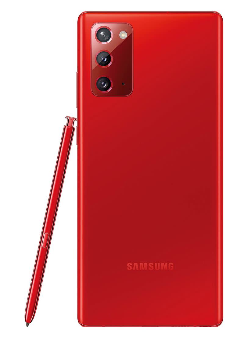  Galaxy Note20 5G星霧紅為秋季新色。（圖／三星提供）