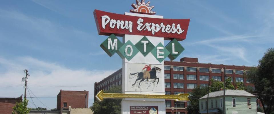 The Pony Express Motel in St. Joseph, Missouri