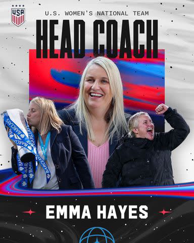 <p>U.S. Soccer WNT/ Instagram</p> The USWNT celebrated Emma Hayes' new role on Instagram