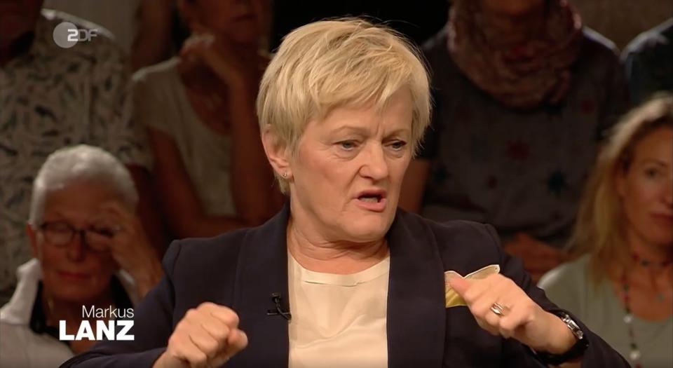Renate Künast kritisierte Maaßen scharf. (Bild: Screenshot ZDF)