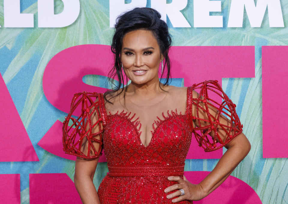 Tia Carrere arrives at the World Premiere of "Easter Sunday" on Tuesday, Aug. 2, 2022, at the TCL Chinese Theatre in Los Angeles. (Photo by Willy Sanjuan/Invision/AP)