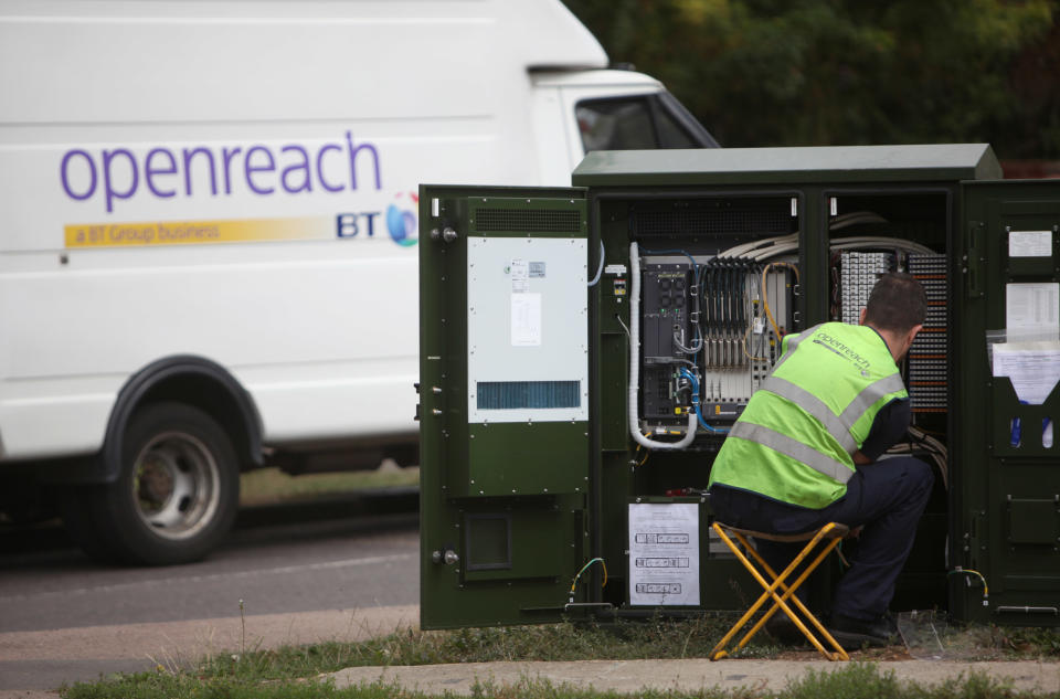 A BT engineer at work in Enfield, UK. Photo: Chris Ratcliffe/Bloomberg via Getty Images