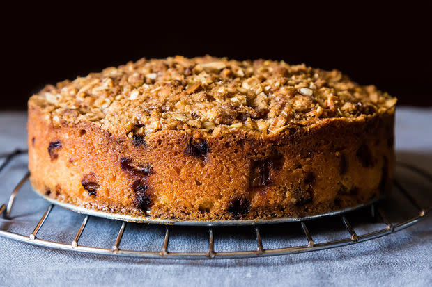 Rhubarb Almond Coffee Cake