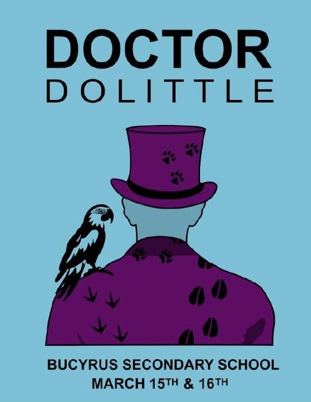 Bucyrus Secondary School is presenting "Dr. Dolittle, A New Musical" Friday and Saturday. In conjunction with the performances, the school is collecting items for the Humane Society Serving Crawford County.