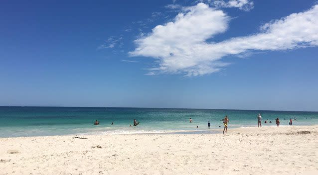 The pair were at Mullaloo Beach in Perth on Saturday. Photo: Getty