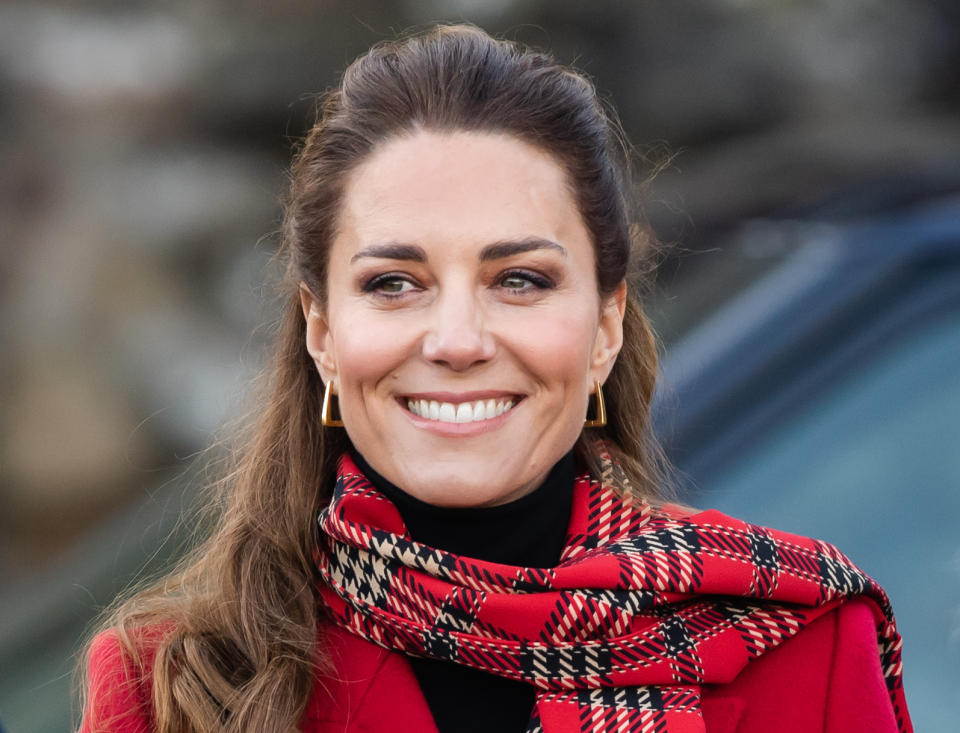 CARDIFF, WALES - DECEMBER 08: Catherine, Duchess of Cambridge during a visit to Cardiff Castle with Prince William, Duke of Cambridge on December 08, 2020 in Cardiff, Wales. (Photo by Samir Hussein/WireImage)