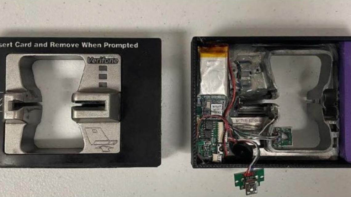 The men’s skimmer devices, recovered by the Hardeeville Police Department, were meant to be placed on top of an actual card reader, stealing users’ information when a card is swiped.