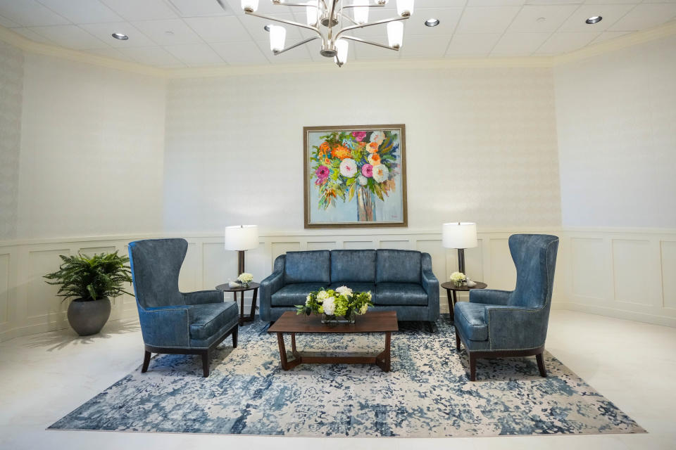 The women’s lounge at the new Von Maur location in Jordan Creek Town Center in West Des Moines sits on the second floor.