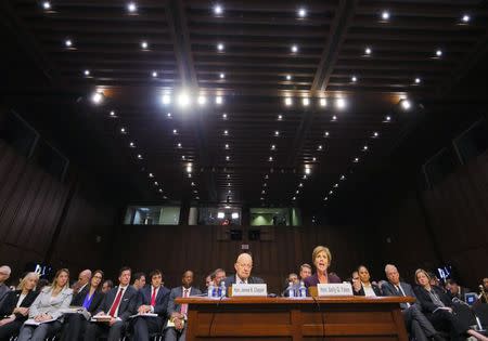 Former Director of National Intelligence James Clapper and former Deputy Attorney General Sally Yates testify before a Senate Judiciary Committee hearing on “Russian interference in the 2016 U.S. election” on Capitol Hill in Washington, U .S., May 8, 2017. REUTERS/Jim Bourg