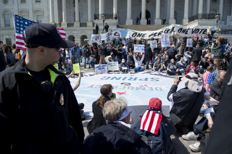 Sit-in on the East Plaza