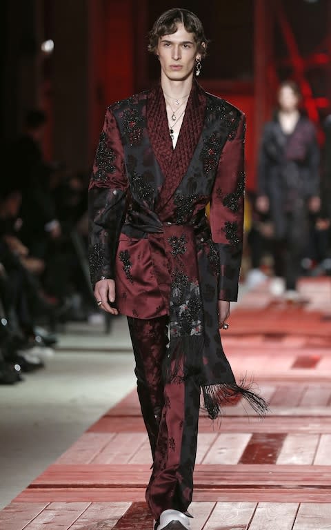 Pyjama style at Alexander McQueen - Credit: Getty Images