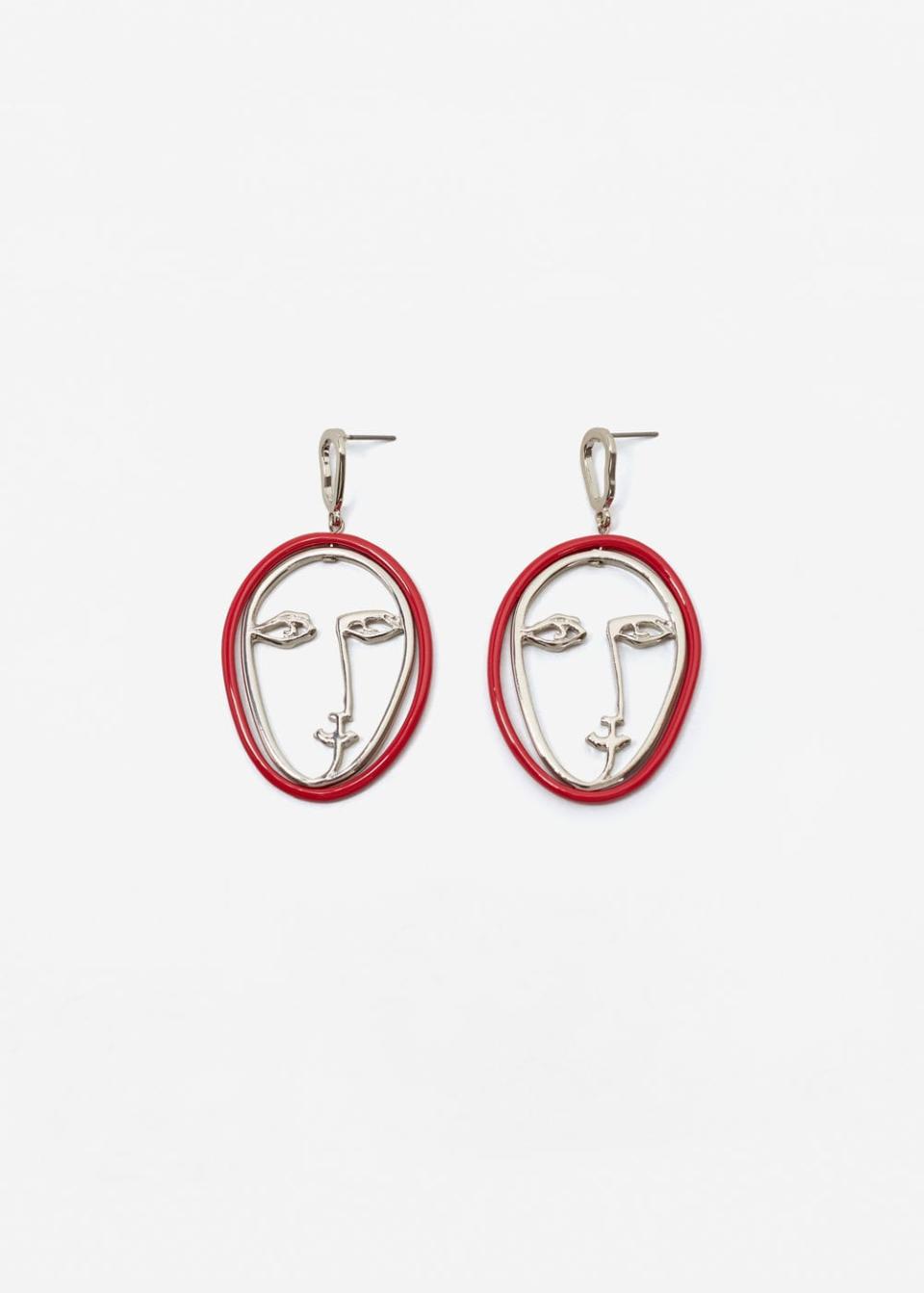 <p>Matisse-inspired jewels are everywhere at the moment and Mango is the place to seek out such treasures this season. Team with a navy roll neck and topknot.<br><em><a rel="nofollow noopener" href="http://shop.mango.com/gb/women/jewellery-earrings/face-earrings_13070789.html?c=PL&n=1&s=accesorios.accesorio;48,448" target="_blank" data-ylk="slk:Mango;elm:context_link;itc:0;sec:content-canvas" class="link ">Mango</a>, £9.99</em> </p>