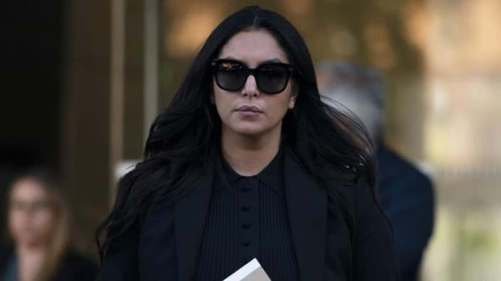 Vanessa Bryant, Kobe Bryant’s widow, leaves a Los Angeles courthouse. She has taken her lawsuit against the Los Angeles County sheriff and fire departments to a federal jury, seeking compensation for photos deputies shared of the remains of her NBA-star husband, their daughter and seven others killed in a helicopter crash. (Photo: Jae C. Hong/AP)