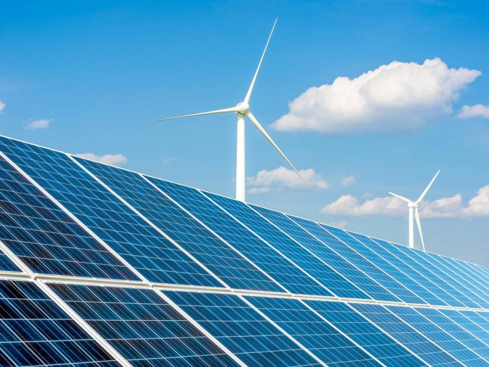 Solar and wind energy production saw big increases in the first half of 2022, according to data from think tank Ember (Getty Images/ iStock)