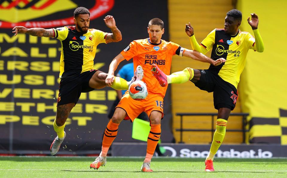 Newcastle and Watford have gambling companies as sponsors: Getty Images