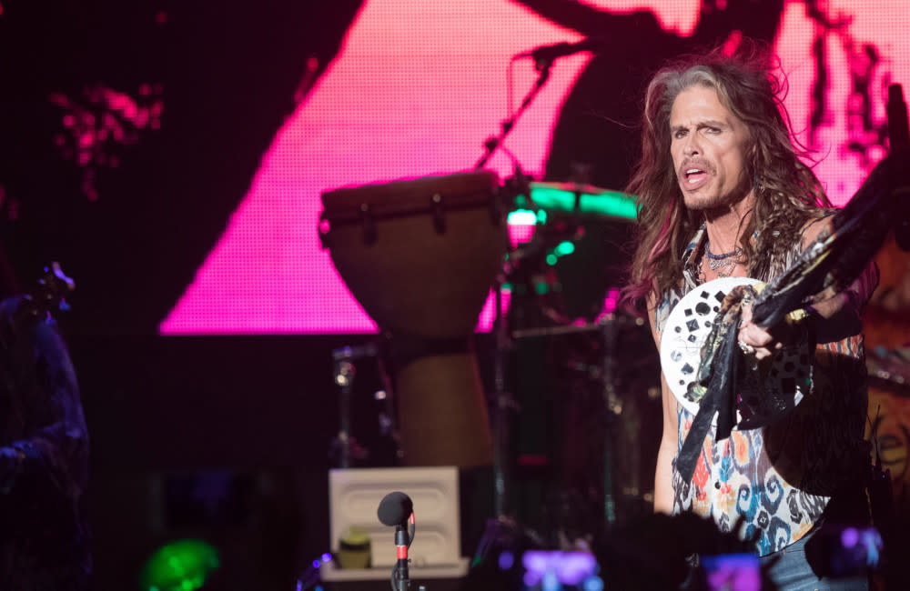 Aerosmith return to the stage for the first time in more than 2 years credit:Bang Showbiz