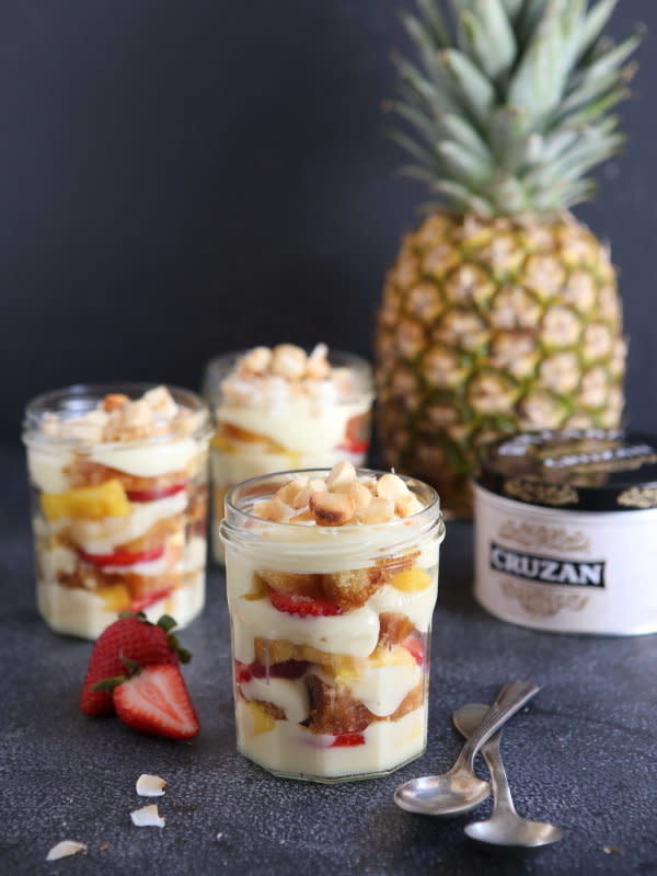 <strong>Get the <a href="http://www.completelydelicious.com/2014/05/tropical-rum-trifles-with-coconut-cream.html" target="_blank">Tropical Rum Trifles With Coconut Cream recipe</a> from Completely Delicious</strong>