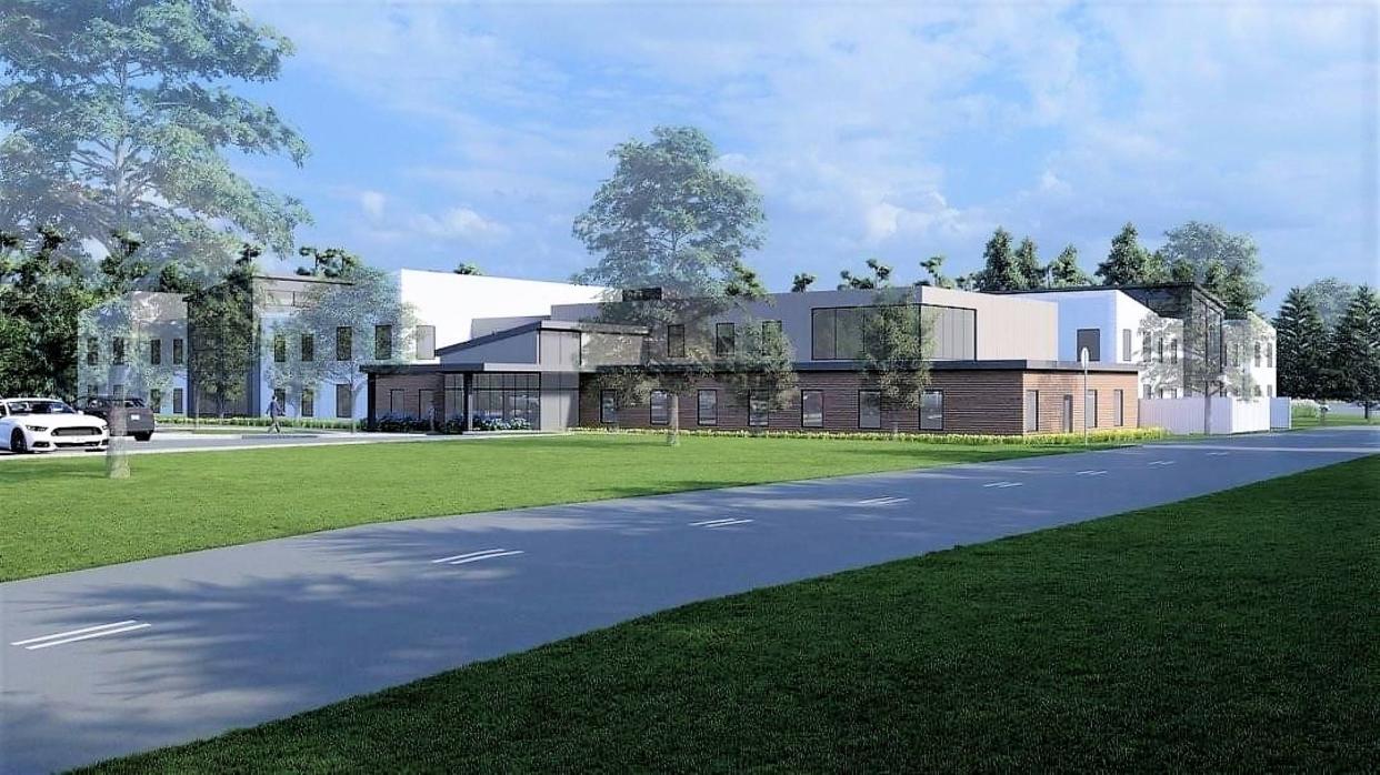 This is an architect’s rendering of the proposed new substance use recovery center to be built and operated by York County government.