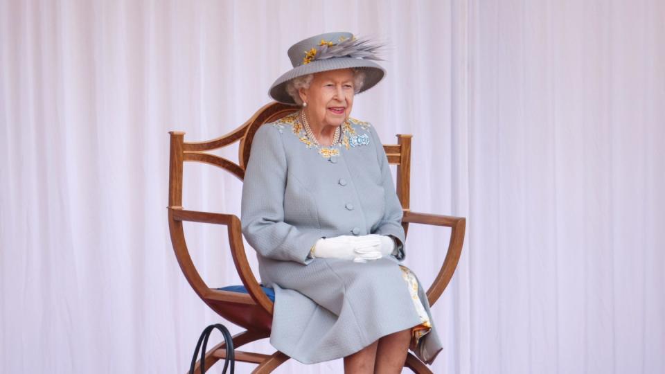 Königin Elizabeth II. von Großbritannien bei der Parade zu ihrem Geburtstag.