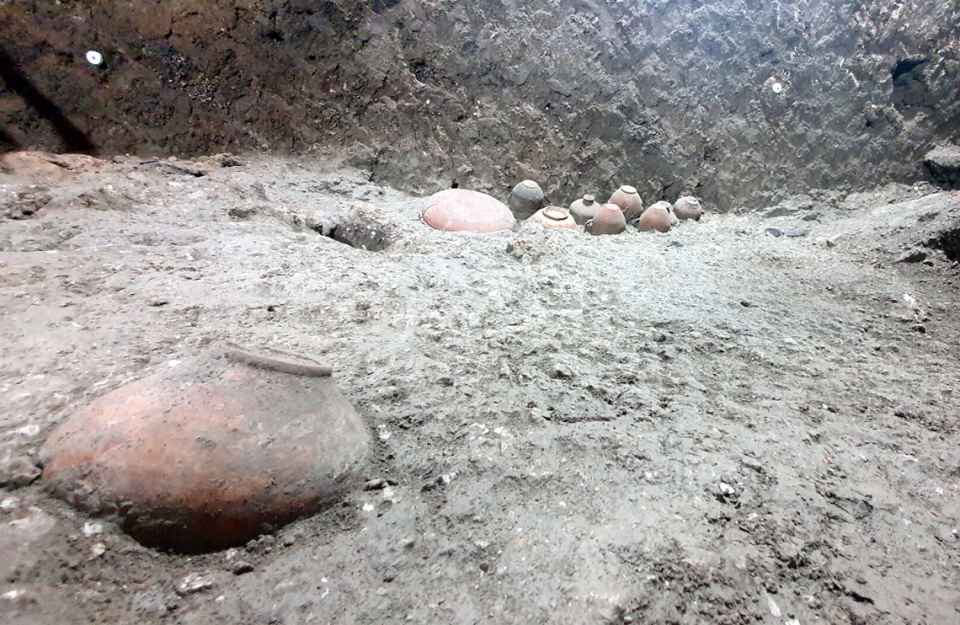 The artifacts are nearly 2,000 years old, and have been buried in the same place since Mount Vesuvius erupted in 79 A.D.