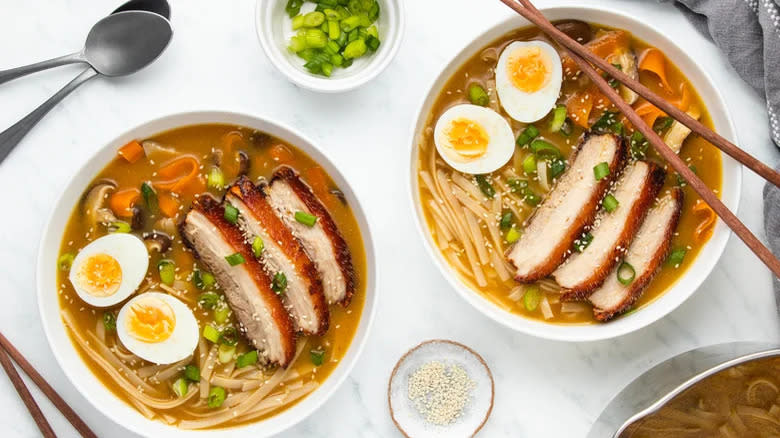 pork belly ramen bowl