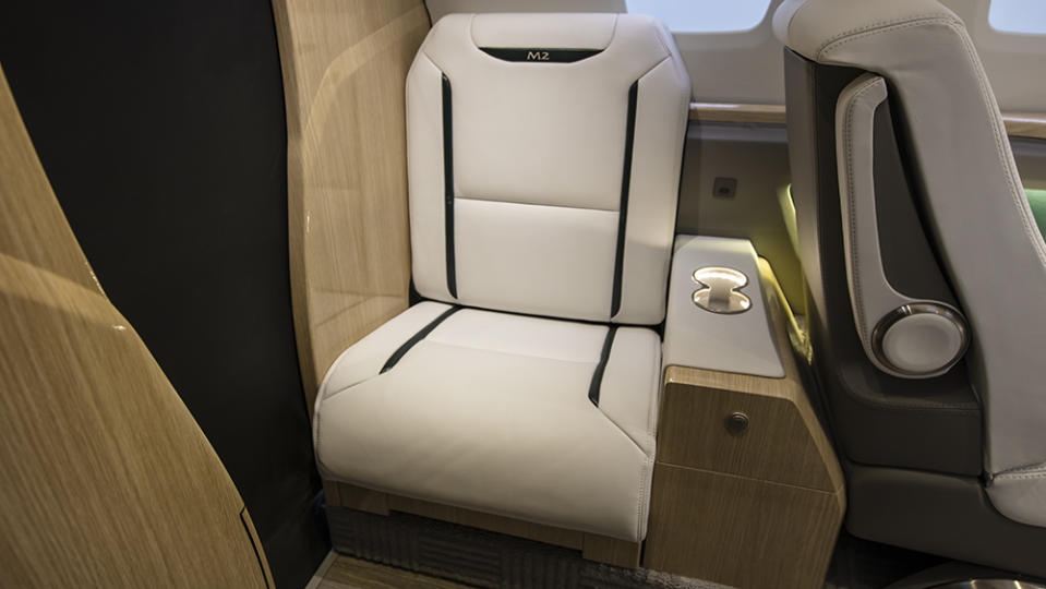 Plush seating inside the M2 Gen2 cabins. - Credit: Paul Bowen