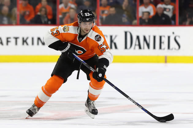 PHILADELPHIA, PA – DECEMBER 08: Shayne Gostisbehere #53 of the Philadelphia Flyers skates with the puck against the Edmonton Oilers at Wells Fargo Center on December 8, 2016 in Philadelphia, Pennsylvania. (Photo by Rob Carr/Getty Images)
