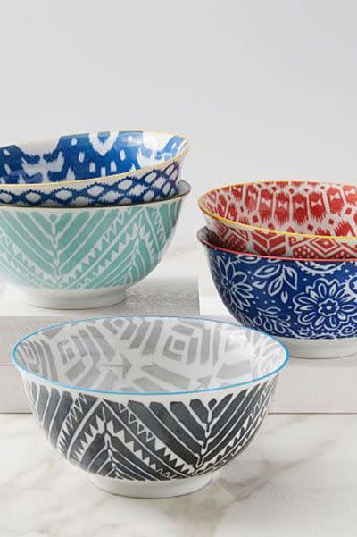 Folk Pad Printed Serving Bowls