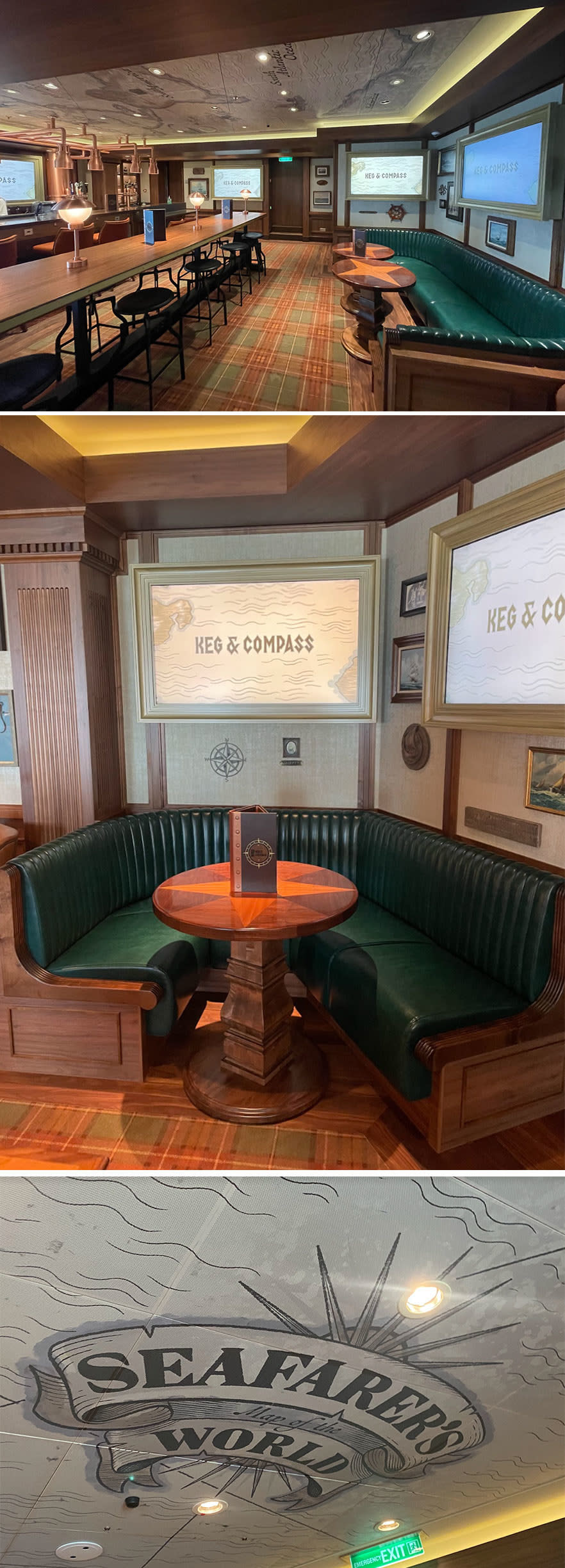 pub style booths at the seafarer's