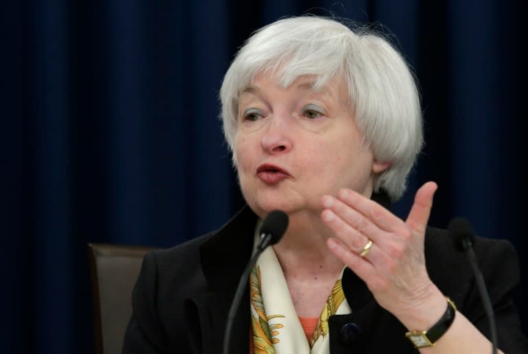 Federal Reserve Chair Janet Yellen speaks at a news conference following the Fed Open Market Committee meeting in Washington, DC, in June 2016